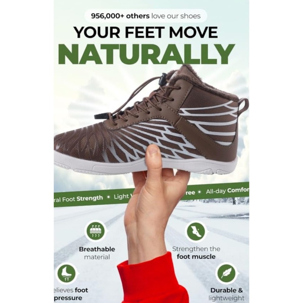 HF Brown Casual Breathable‎ Lightweight Non Slip MEN 10-10.5/ WMN 12-12.5 - Picture 2 of 4